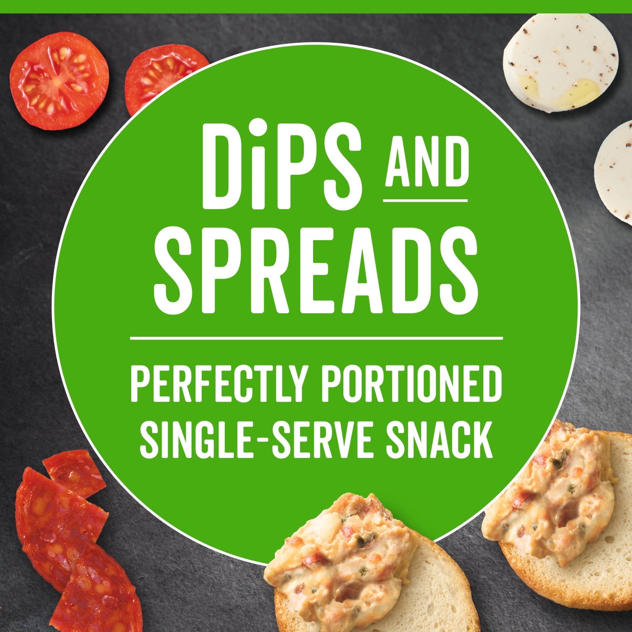 Hillshire Snacking Pepperoni, Mozzarella & Tomato, Refrigerated Spreads, 2.25 oz (Refrigerated)