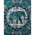 thumbnail image 5 of Elephant Mandala Tapestry - Teal Mint Bohemian Wall Hanging Large 90x84 inch Decorative Boho Home Decor - Turquoise Green, 5 of 6