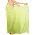 thumbnail image 3 of HAPPY BAY Women's Summer Beachwear Sarong Coverups Beach Wraps Skirt Swimwear Bikini Swim Cover ups One Size Shamrock Fern, Plain, 3 of 5