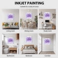 thumbnail image 6 of Framed Canvas Wall Art for Living Room Purple Eucalyptus Leaves Wall Decor, Floral Vase Stripes Aesthetic Paintings for Bedroom Office Kitchen Bathroom, Ready to Hang Artwork Wall Pictures 8x8 Inch, 6 of 9