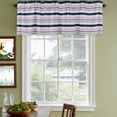 thumbnail image 3 of Pink Grey Striped Curtain Valances for Windows, Kitchen Valance Window Treatments Panel 2 Pack, Farmhouse Stripes Modern Abstract Art Rod Pocket Short Curtains for Bathroom Bedroom 42 x 18 Inch, 3 of 8