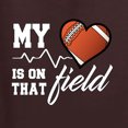 thumbnail image 2 of Wild Bobby, My Heart Is On That Football Field, Sports, Women Tri-Blend Racerback Tank Top, Brown, Small, 2 of 4