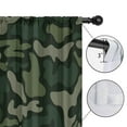 thumbnail image 4 of Blackout Kids Curtains,Dark Green Camo Classic Shapes Pattern Childrens Insulated Curtains Set Of 2,Bedroom Essentials,Toddler Room Decor 42"x63", 4 of 5