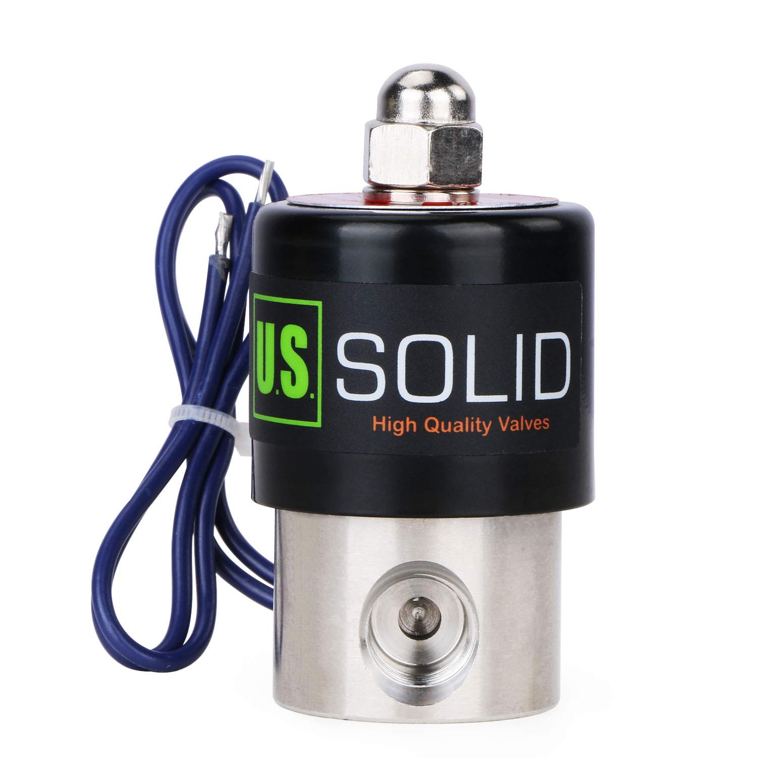 Solid 1/4" NPT Stainless Steel Electric Solenoid Valve DC 12V VITON  Direct Normally Closed