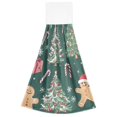 thumbnail image 7 of Yayeee Kitchen Hanging Hand Towels Set of 2 with Loop Bathroom Absorbent Tie Towel, Red Christmas Gingerbread, 7 of 7