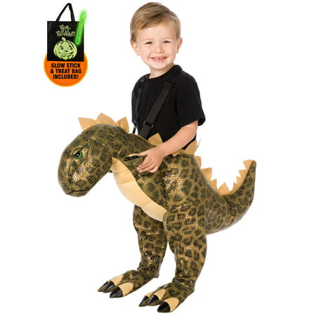 Plush T-Rex Child Costume Treat Safety Kit