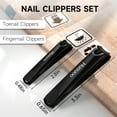 thumbnail image 6 of Nail Clipper, Stainless Steel Fingernails & Toenails Clippers & Nail File Sharp with Case, Set of 2, 6 of 7
