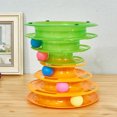 thumbnail image 2 of 1PC Three Level Cat Tracks Toy Funny Round Amusement Plate Pet Interactive Toys Cat Supplies (Green), 2 of 6