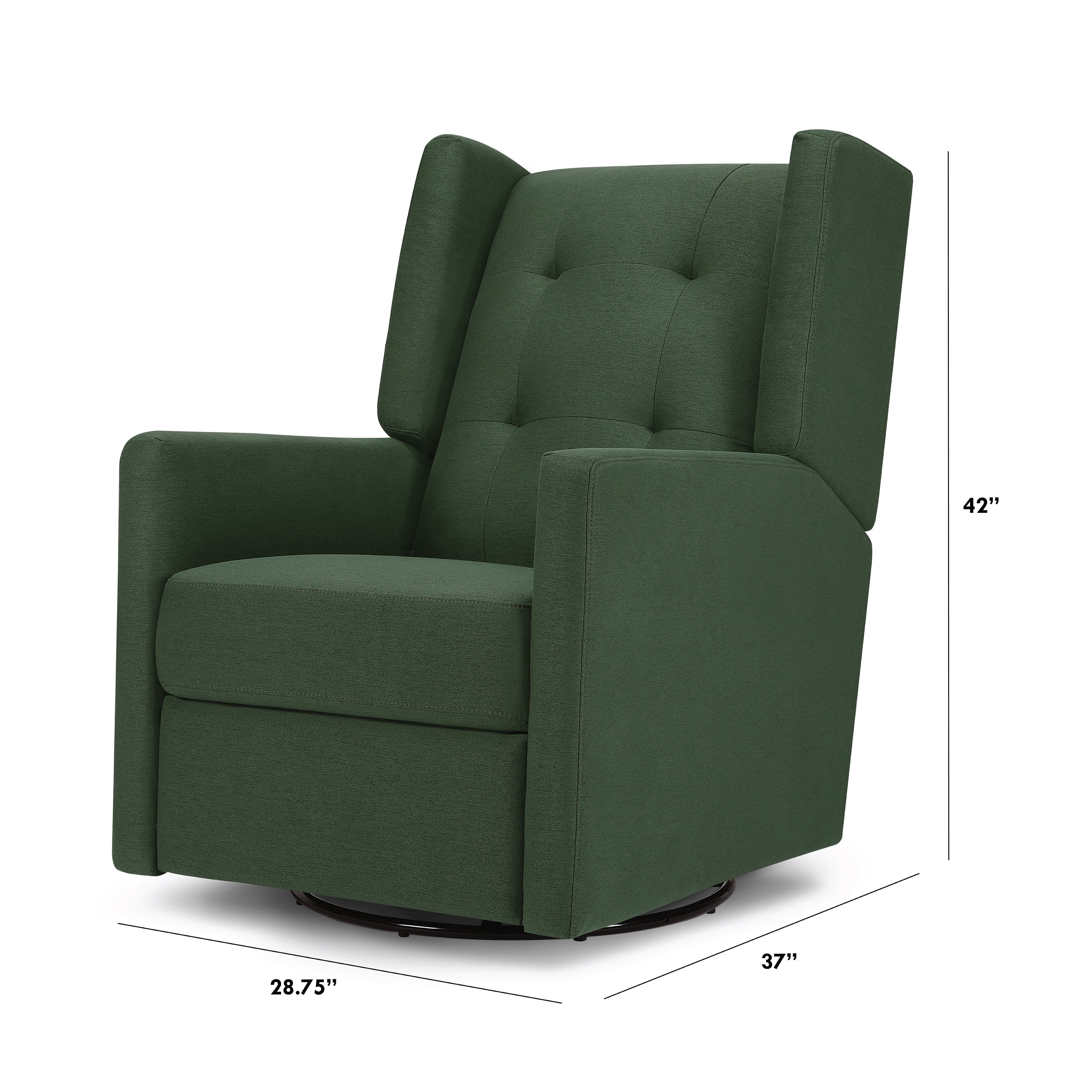 DaVinci Maddox Recliner and Swivel Glider in Vegan Leather