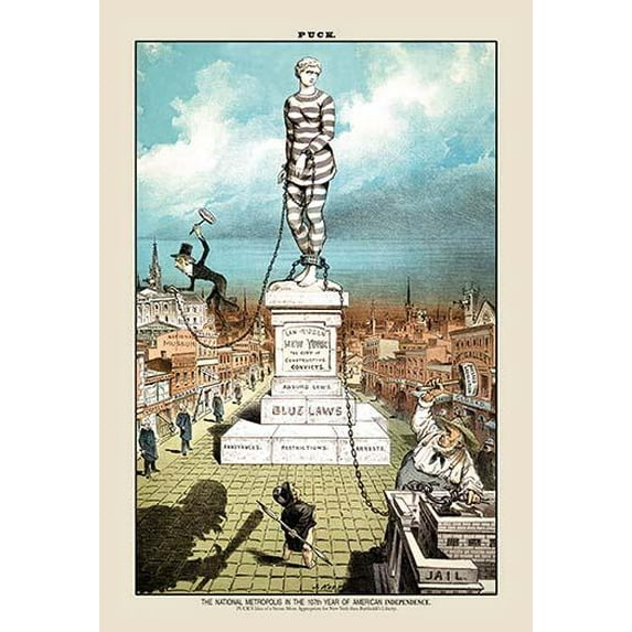 Puck Magazine: The National Metropolis-Fine Art Canvas Print (20" x 30")