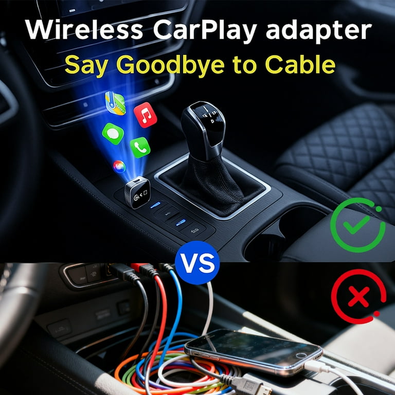 Draad naar draadloze Carplay en Android Auto Dongle | De beste