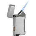 thumbnail image 3 of Palió Lazio Single Angled Jet Flame Cigar Lighter, Durable Metal Body, Silver, 3 of 5