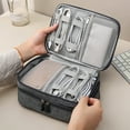 thumbnail image 3 of Joernso Cable Storage Bag Double Layer Large Capacity Portable Electronics Gadget Travel Organizer for Home, 3 of 8