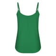 thumbnail image 5 of up to 60% off Gifts Usmixi Womens Tank Tops Going out Casual Loose Flowy Pleated Swing Strap Camisole Shirts Summer Trendy Solid Round Neck Sleeveless Shirts Blouse Green XXL, 5 of 6