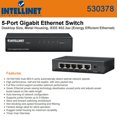 thumbnail image 1 of Intellinet 530378 Ethernet Switch - 5 Port - 5 x 10/100/1000Base-T, 1 of 3