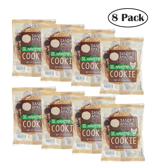 Sweet Street Desserts Sandy’s Amazing Chocolate Chunk Manifesto Cookie, Non-GMO, 2.8 oz Each (8 Pack)