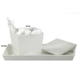 thumbnail image 1 of Tatara Groupe ET1H Élégante Collection Coton-Tige-Coton Conteneur - Résine Blanche - Pack de 3, 1 of 5