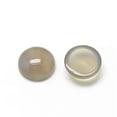 thumbnail image 2 of U8MO 50pcs Half Round Flatback Synthetic & Natural Gemstone Cabochons Pendants 12x5mm-Gray Agate, 2 of 2