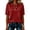 Deep Red, variant on Women's Summer Tops Gingham Plaid Print Collared Button Loose Trendy Polo Shirts Short Sleeve Baggy Daily Graphic Tees Gray 2XL