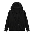 thumbnail image 6 of Horkkom Zip Up Hoodie Women Drawstring Long Sleeve Solid Color Sweatshirt Hooded Casual Crewneck Sweatshirt, S-2XL, 6 of 7