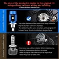 thumbnail image 4 of Bombilla LED H4 con ojos de ángel, HS1 6400LM DC 12V Faro para motocicleta, azul, paquete de 1, 4 of 5