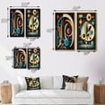 thumbnail image 4 of Designart "Retro Divine Secrets Abstract I" Modern Geometric Framed Wall Art Set Of 2 - Modern Multicolor Gallery Wall Frame Set For Home Decor, 4 of 6
