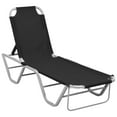 thumbnail image 1 of vidaXL Chaise Longue Aluminium et Textilène Noir, 1 of 5