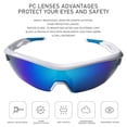 thumbnail image 7 of UPANBIKE Bike Cycling Sunglasses Sports Sunglasses Anti-UV400 PC Lens TR90 Unbreakable Frame Unisex Adult Goggle, Glossy White Frame/Blue Lens, 7 of 7