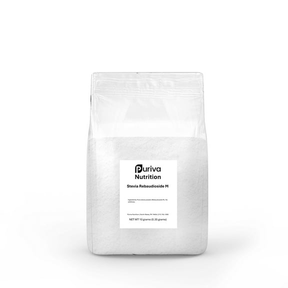 Stevia Reb M powder, (Reb-M | Rebaudioside M), 10 grams |300  servings, Puriva Nutrition
