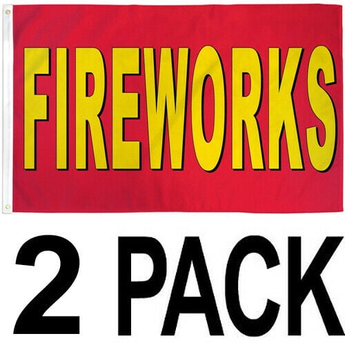 WINDLESS Swooper Flag Feather Banner Sign 2.5x11.5 rf FIREWORKS 