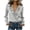 GY1, variant on Shirts for Women Trendy Women's Solid V Neck Long Sleeve Blouse Casual with Lace Trim and Ruffle Collar Elegant Flowy Top for Everyday Wear Beige L
