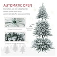thumbnail image 6 of 6ft Snow Xmas Trees, Flocked Christmas Tree with Snow Tips, Easy Assembly, Hinged Xmas Tree for Home Office Holiday, 6 of 9