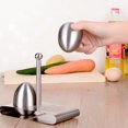 thumbnail image 3 of VALINK 1 Pcs Durable Stainless Steel Egg-Shaped Salt Pepper Shaker Table Server Kitchen Tool, 3 of 6