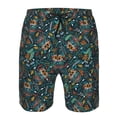 thumbnail image 4 of Yiaed Owl Doodle Print Men's Swim Trunks with Lining Quick Dry Sports Shorts Beach Shorts Boardshorts-X-Large, 4 of 5