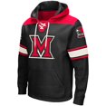 thumbnail image 2 of Men's Colosseum Black Miami University RedHawks 2.0 Lace-Up Pullover Hoodie, 2 of 4