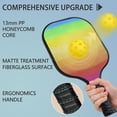 thumbnail image 2 of Pickleball Paddles Set Of 2, Fiberglass Surface, Vibrant Rainbow Print, 4 Balls & Bag, 2 of 5