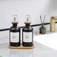 thumbnail image 4 of Set dispensador de enjuague bucal BONLONG Glass 350 ml con vaso y bandeja, 2 unidades, 4 of 7