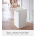 thumbnail image 5 of Yamazaki Home Trash Can, White, ABS Plastic, 2.5 gallons, 10 liters, Handles, No Assembly, 5 of 6