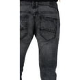 thumbnail image 5 of RAW X Mens Stretch Distressed Jeans, Black Stone, 30X30, 5 of 6