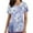 #02, variant on Busydd Scrubs for Women Fashion Purple Floral Print Scrub Tops Women Casual Short Sleeve V Neck Work Nursing Uniform Tops Comfy Oversized Workwear with Pockets