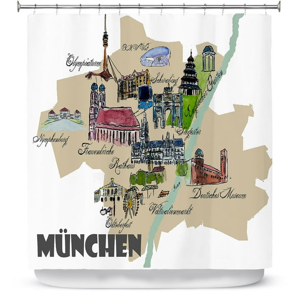 Shower Curtains 70" x 93" from DiaNoche Designs by Markus Bleichner - Tourist Munich