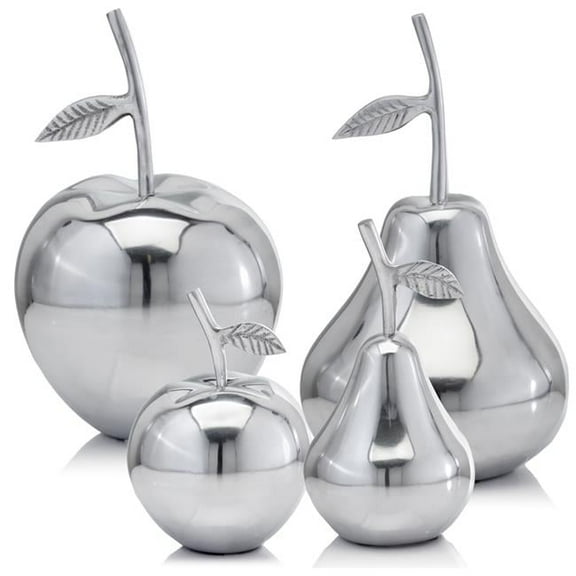 4 x 4 x 6.5 in. Buffed Peral Small Polished Pear Accent