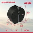 thumbnail image 3 of SKB 10" x 10" Tom Case with Padded Interior and D-Shaped Drum Design, Black, 3 of 8