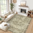 thumbnail image 2 of 4 FTx6 FT Vintage Persian Area Rugs for Living Room, Non Slip Machine Washable Rugs Low Pile Distressed Indoor Rug Floral Print Carpet for Dining Room Bedroom Office, Brown, 2 of 8