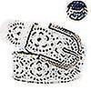 thumbnail image 2 of Womens Hollow Flower Leather Belt For Pants Wide Belt For Ladies, 2 of 4