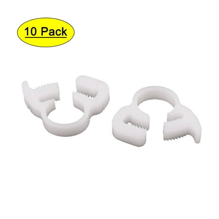 

10 Pcs 7-7.5mm Range Plastic Adjustable Band Hose Pipe Fastener Clamp