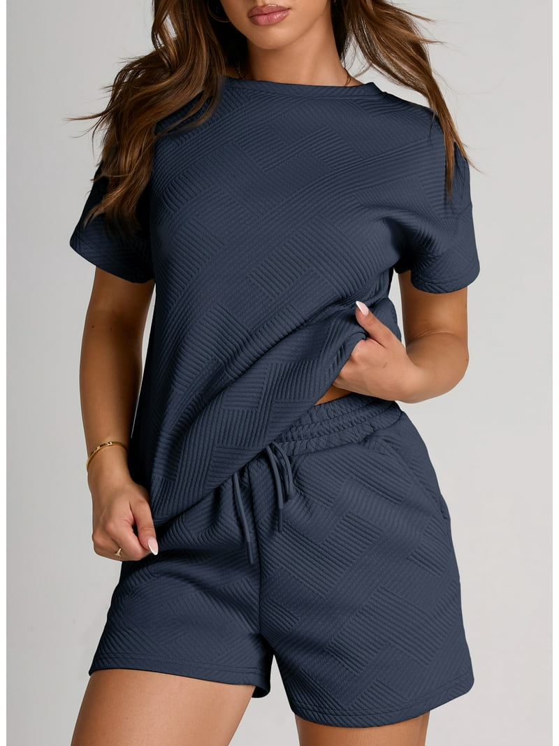 DOKOTOO Piece Lounge Sets for Women, Short Sleeve Top and