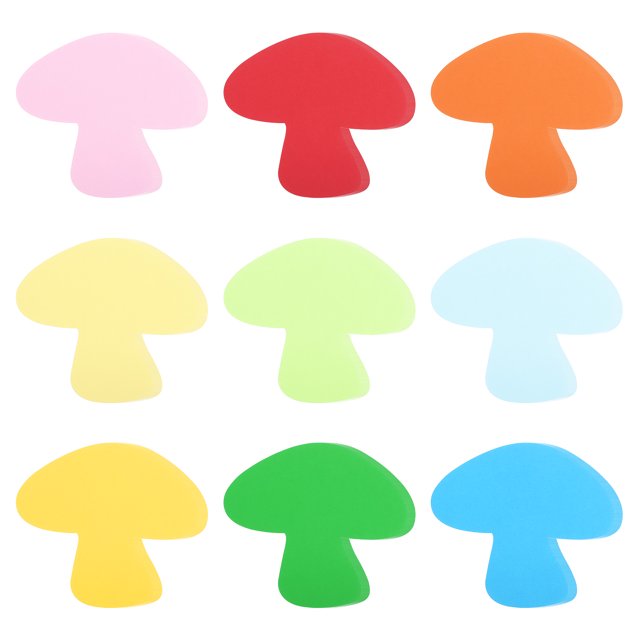 Unique Bargains Mushroom Cutouts, 72 Pack Paper Mushroom, Colorful Mushroom Cutout for Classroom, Assorted Colors