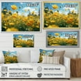 thumbnail image 4 of Designart "Golden Verdant Ranunculus Sunlit Blooms" Floral Floater Framed Wall Art Living Room, 4 of 7
