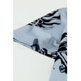 thumbnail image 4 of ABPHQTO Camiseta Mujer Cuello Redondo Gris Estampado Plantas Tropicales, 4 of 5